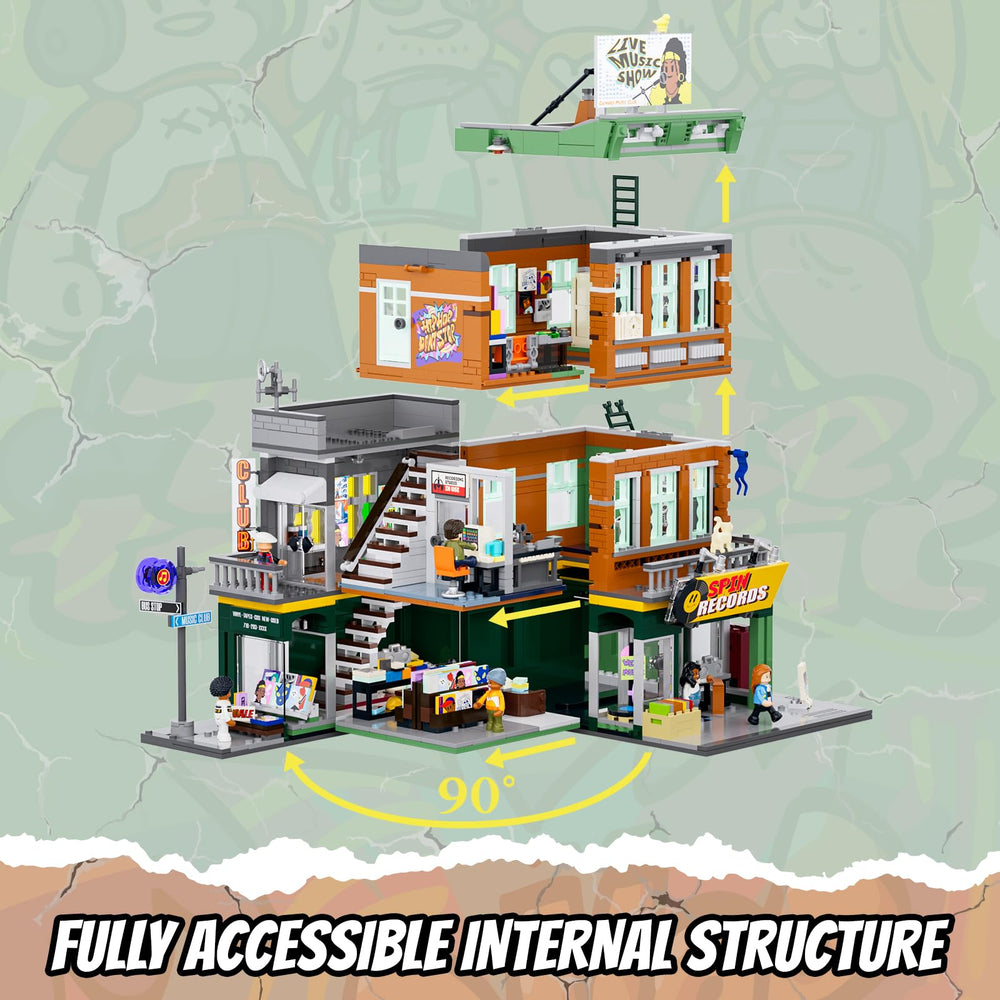 FUNWHOLE interior DJ-studio scene highlighted by immersive lighting for storytelling.