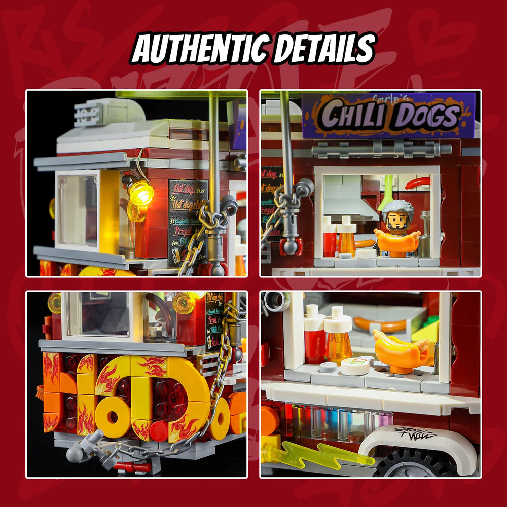 FUNWHOLE street food accessories detail for authentic urban dioramas.
