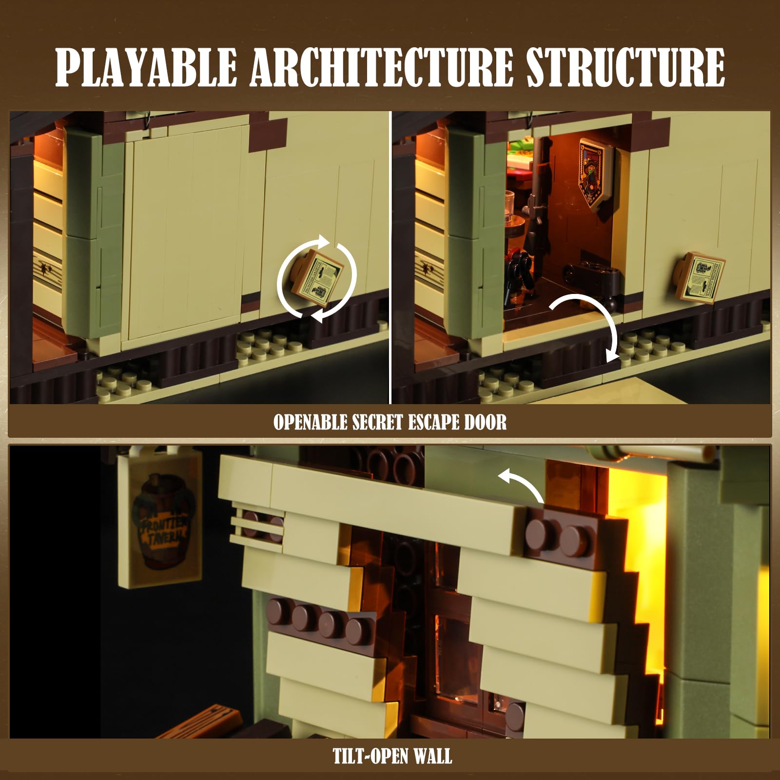 FUNWHOLE Western-Saloon wine barrels elevate realism for dynamic western setup.
