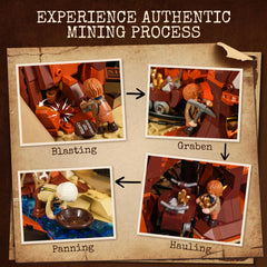FUNWHOLE Wild West Gold Mine Lighting lanterns brighten the mining camp with soft illumination