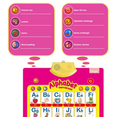 FUNWISH chart demonstrates lowercase and uppercase letters for practice