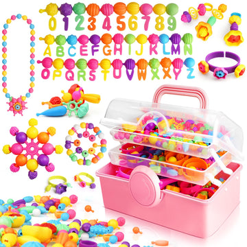 FUNZBO 850pcs pop beads pack vibrant colors for creative jewelry making