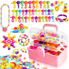 FUNZBO 850pcs pop beads pack vibrant colors for creative jewelry making