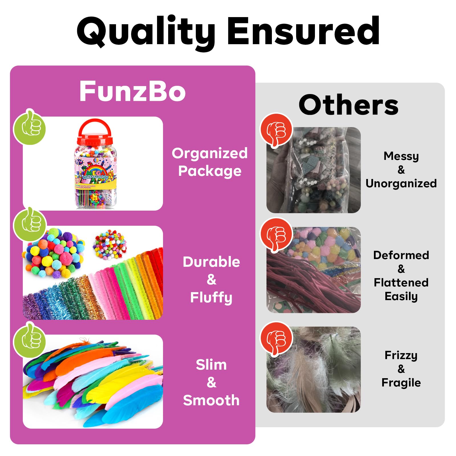 FUNZBO pompoms add color and texture to kids crafts