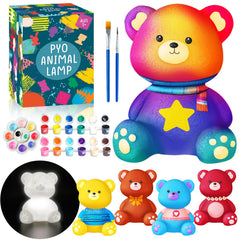 FUNZBO bear-lamp-kit with white bear ready for painting and room decor.
