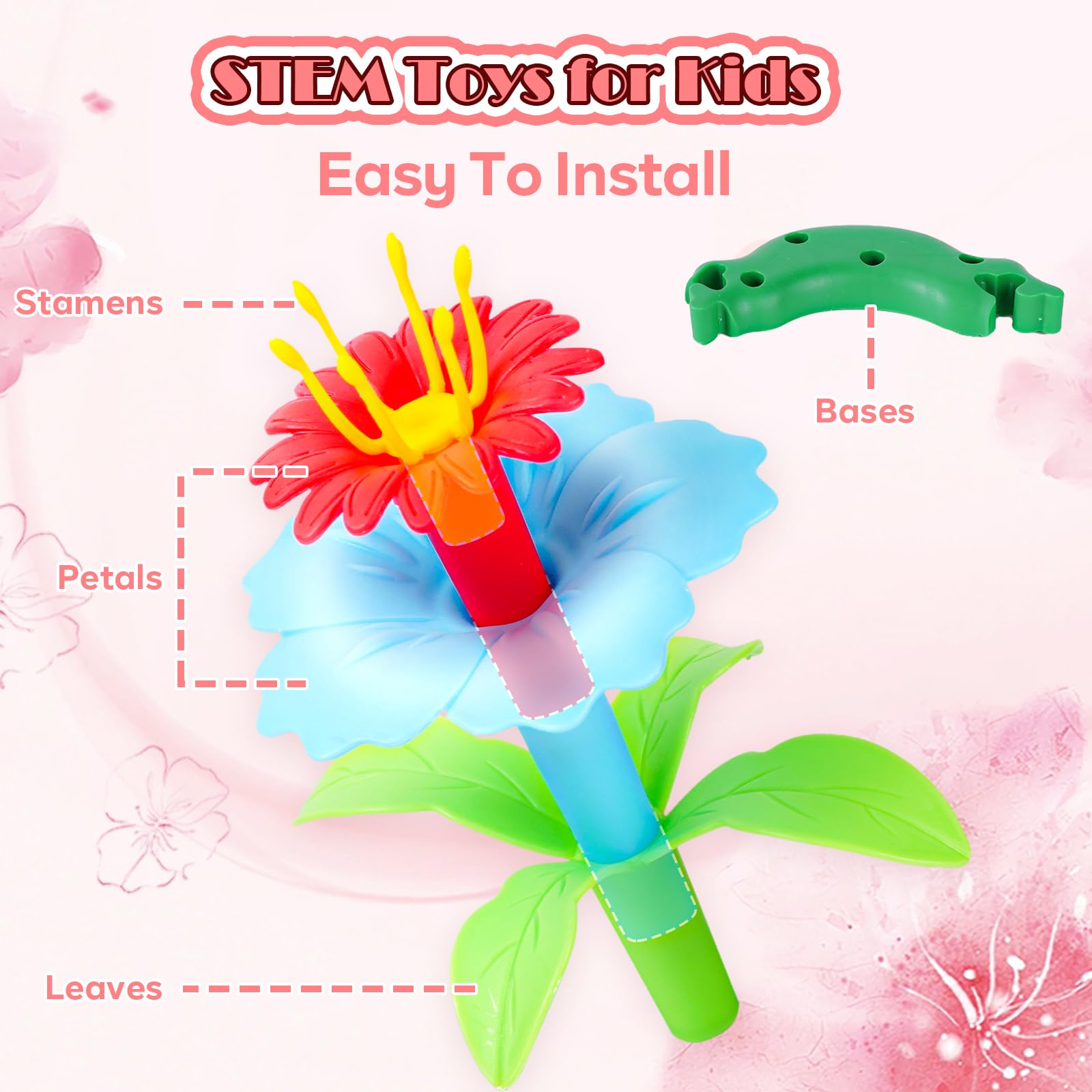 Funzbo bright petal pieces highlight colorful components for creative floral designs.