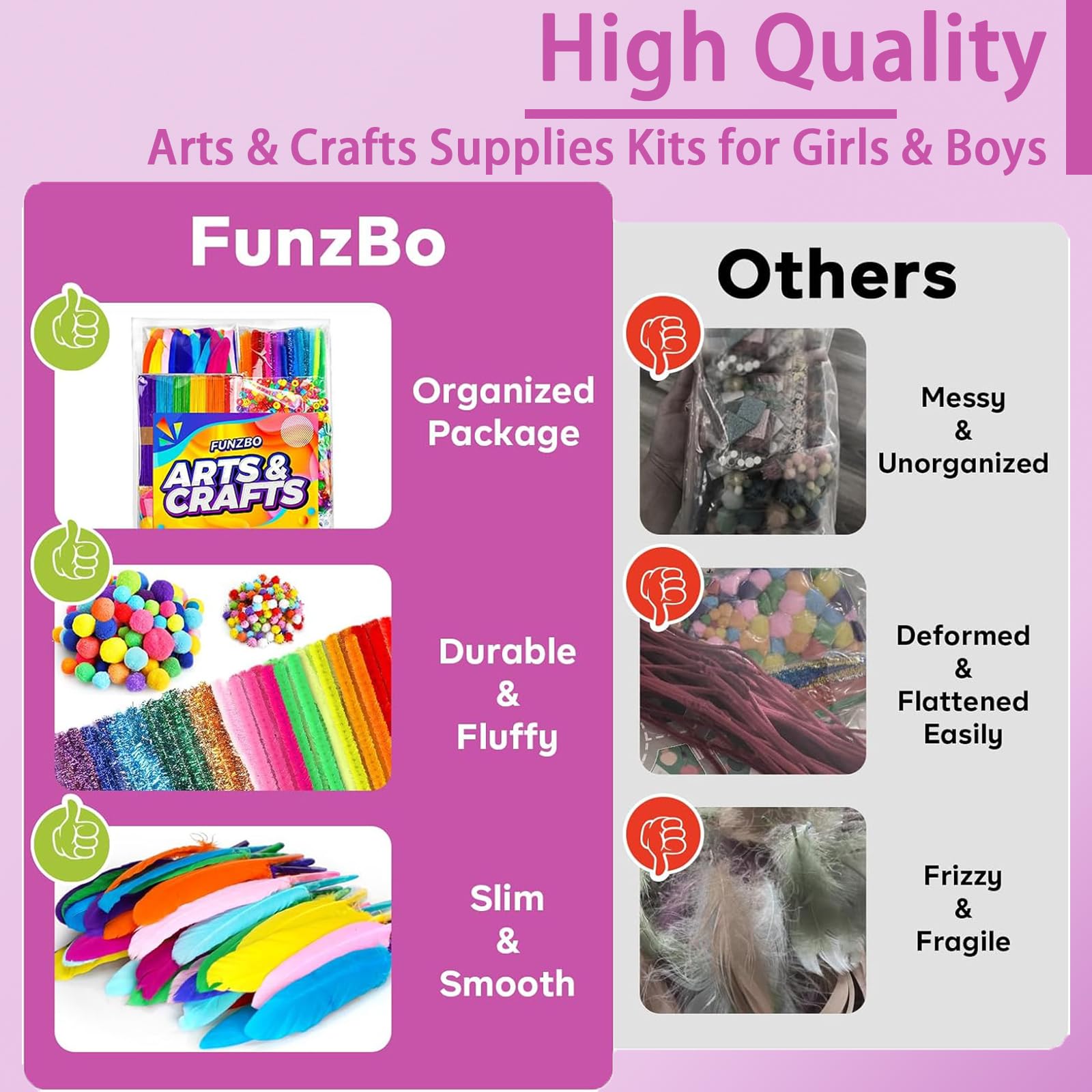 FUNZBO popsicle sticks set supports building and creative construction at home.
