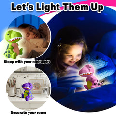 Bottom switch lights the FUNZBO dinosaur lamp with easy control