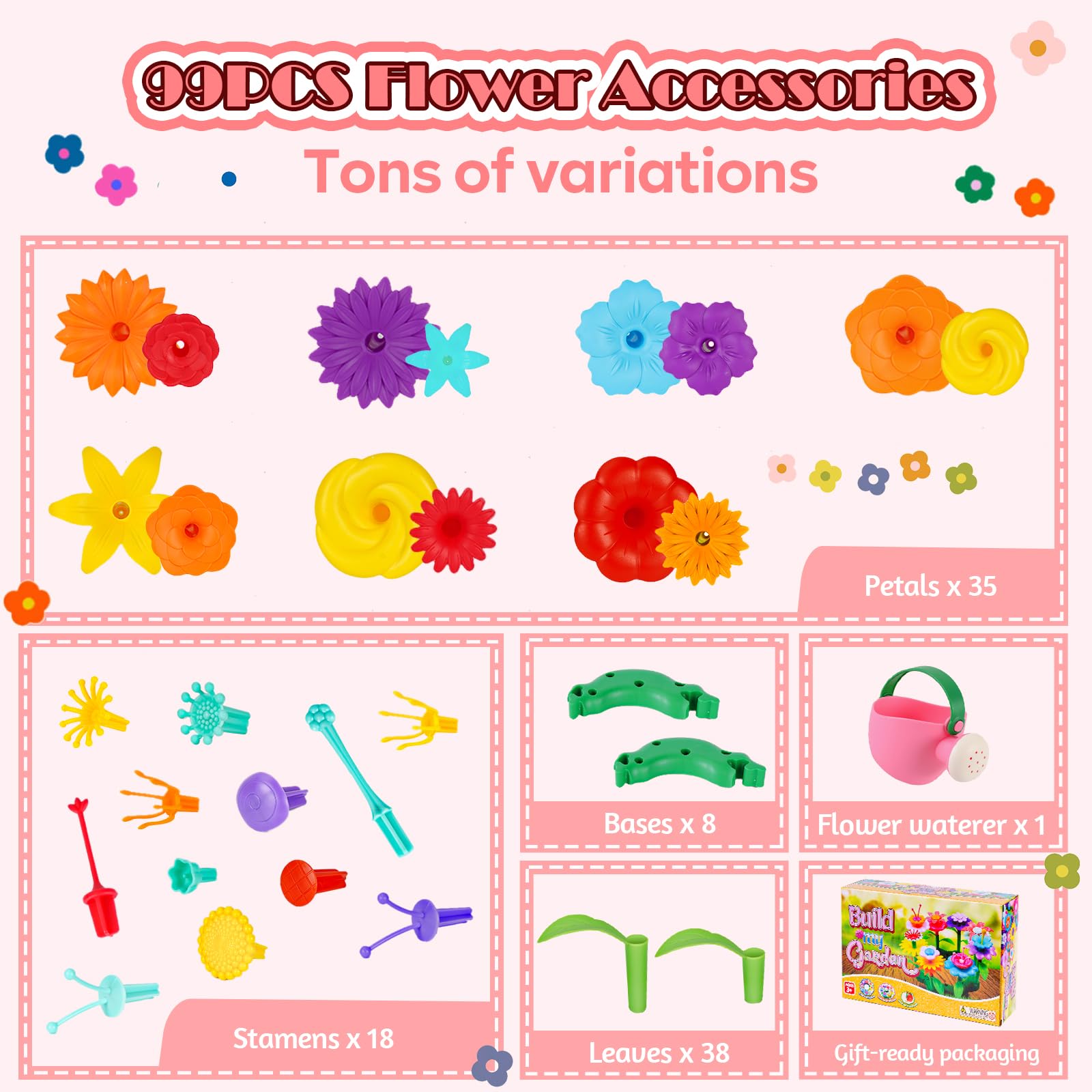 FUNZBO flower leaf pieces add natural variety and texture