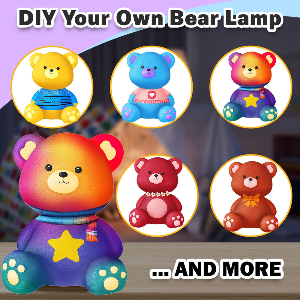 FUNZBO batteries-included kit ensures the bear lamp glows right away.