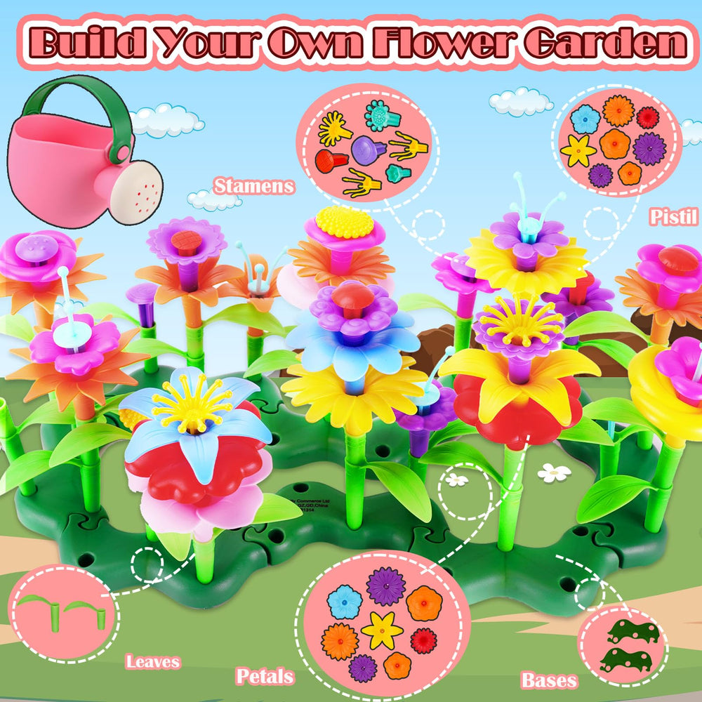 FUNZBO Leaves-set helps build tall sculptures and tiny gardens