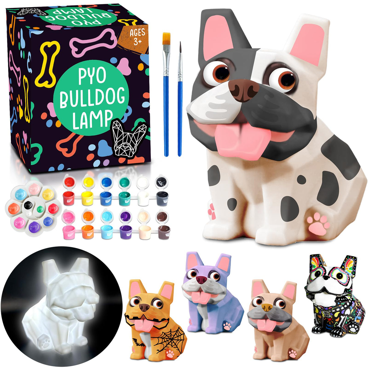 FUNZBO paint-your-own-dog-french-bulldog-lamp-kit for creative kids and a cozy night light.