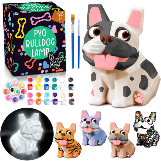 FUNZBO paint-your-own-dog-french-bulldog-lamp-kit for creative kids and a cozy night light.