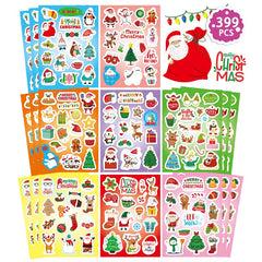 FunzPlay Christmas stickers with varied designs brighten gift wrapping and cards