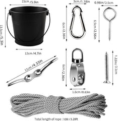 FUQUN child using pulley system engaging hands-on learning and imaginative play