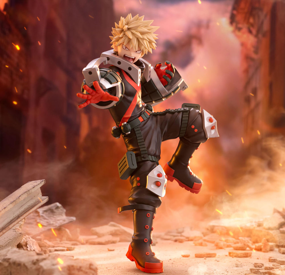 furyu bakugo figure packaging and base for display setup