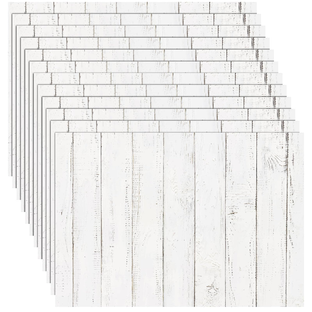 Furbeko wood grain white dollhouse wallpaper adds realism to miniature walls