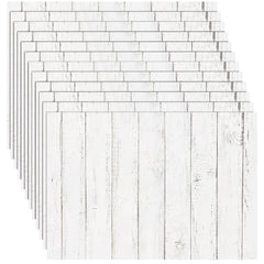 Furbeko wood grain white dollhouse wallpaper adds realism to miniature walls