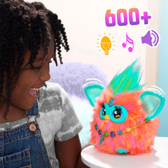Furby Coral moves and talks, inviting imaginative conversations.