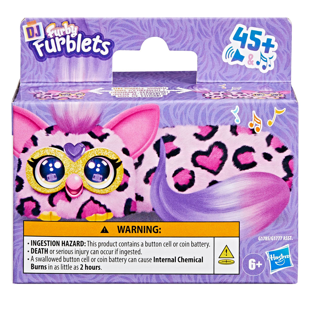 Furby DJ Furblets Kitt-Ee-Luv heart gem activates tunes.