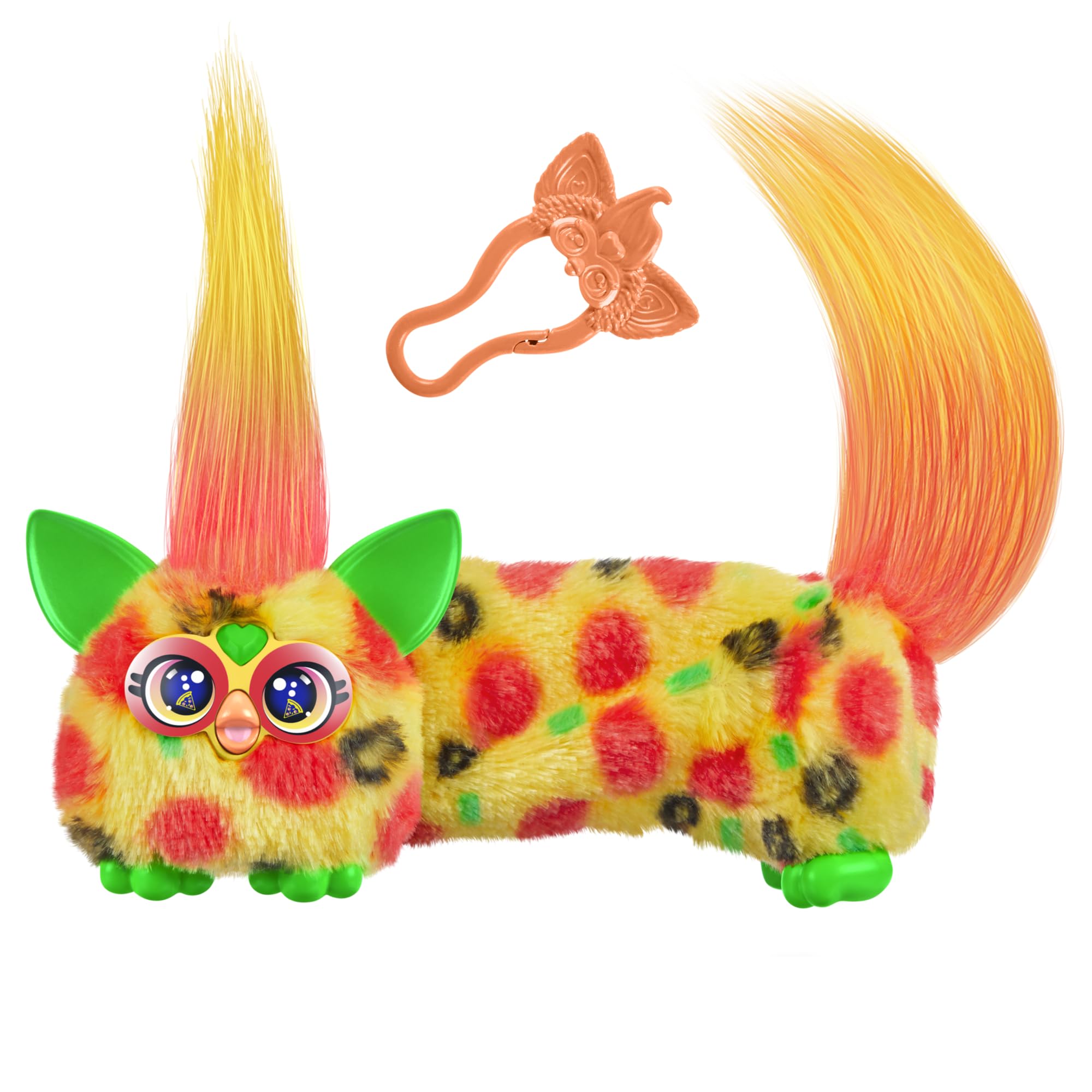 Furby DJ Furblets Pepp-Oh-Roni stretches to trigger music.