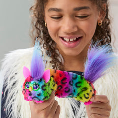 Furby DJ Furblets Rainbow-Kat heart-music shot featuring the forehead heart gem and tunes