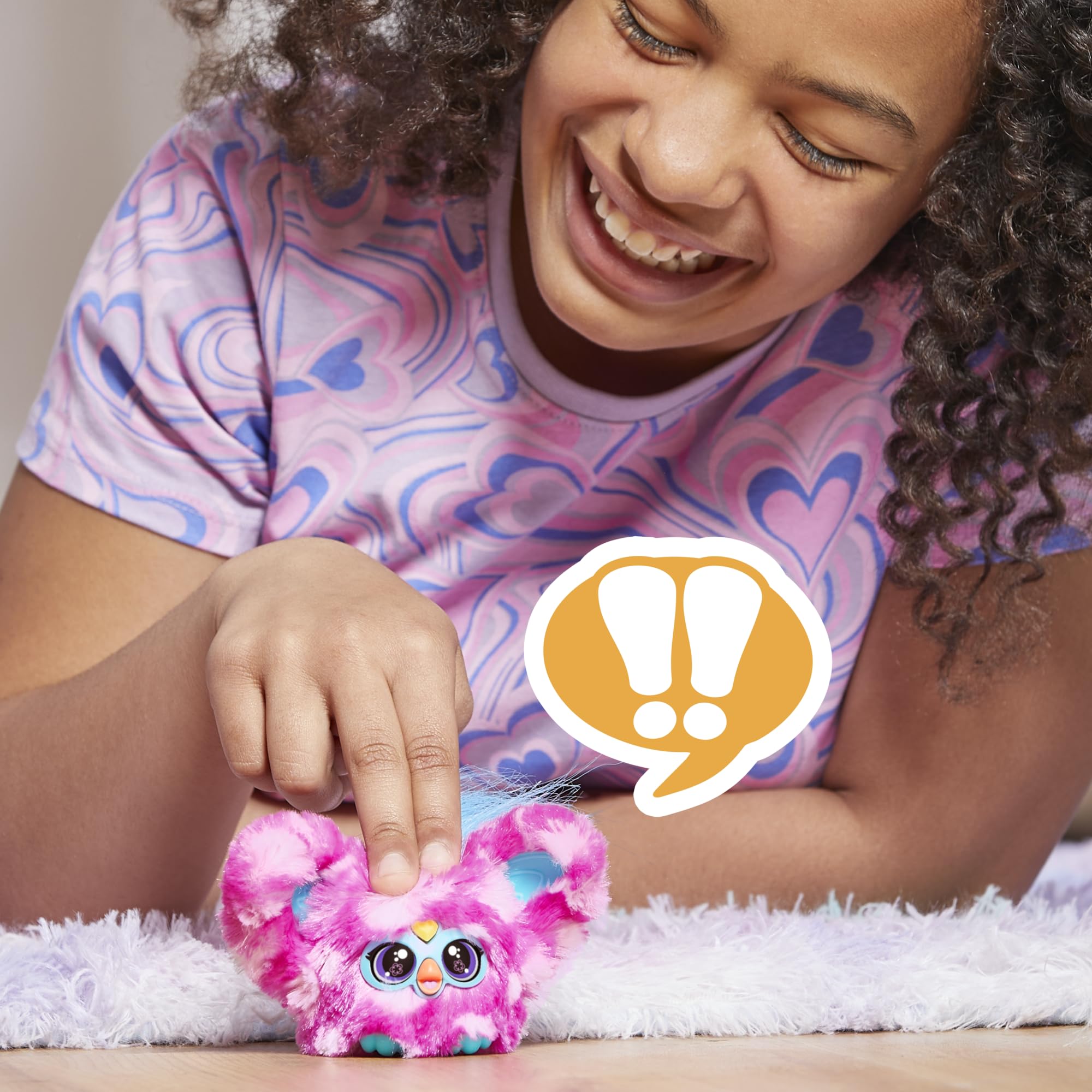 Furby Dah-Tee is surface-cleanable for quick care.