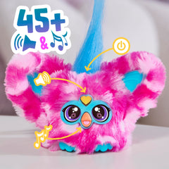 Furby Dah-Tee's compact size fits kids' hands for travel.
