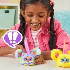 Removable keychain clips on Furby Furblets for on-the-go