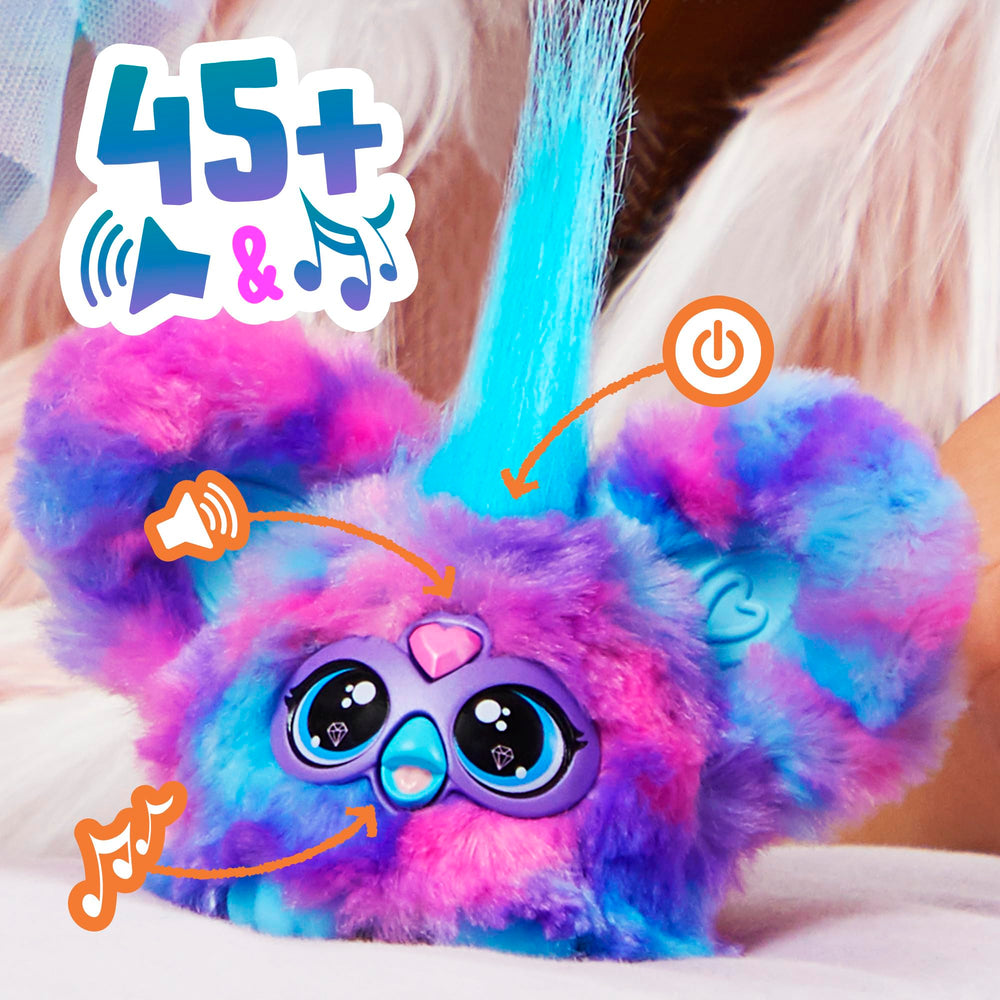 Furby Furblets Luv-Lee close-up face shows 45+ sounds.
