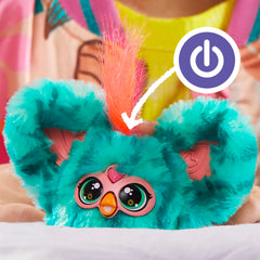 Furby Furblets Mello-Nee head press activates Furbish phrases