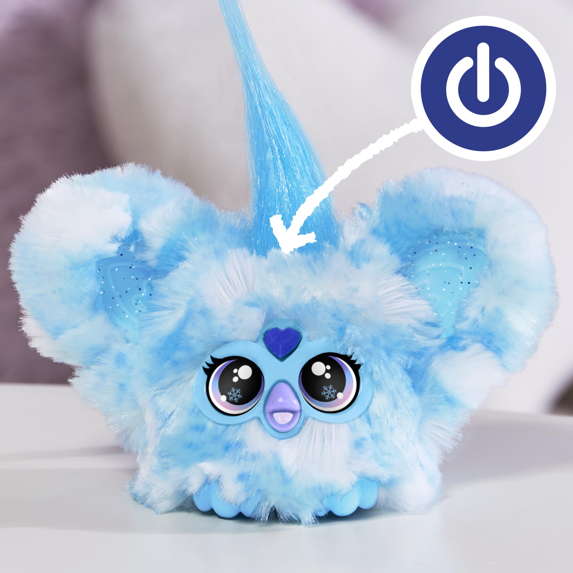 Furby Furblets Sno-Way compact plush toy fits small hands and backpacks.