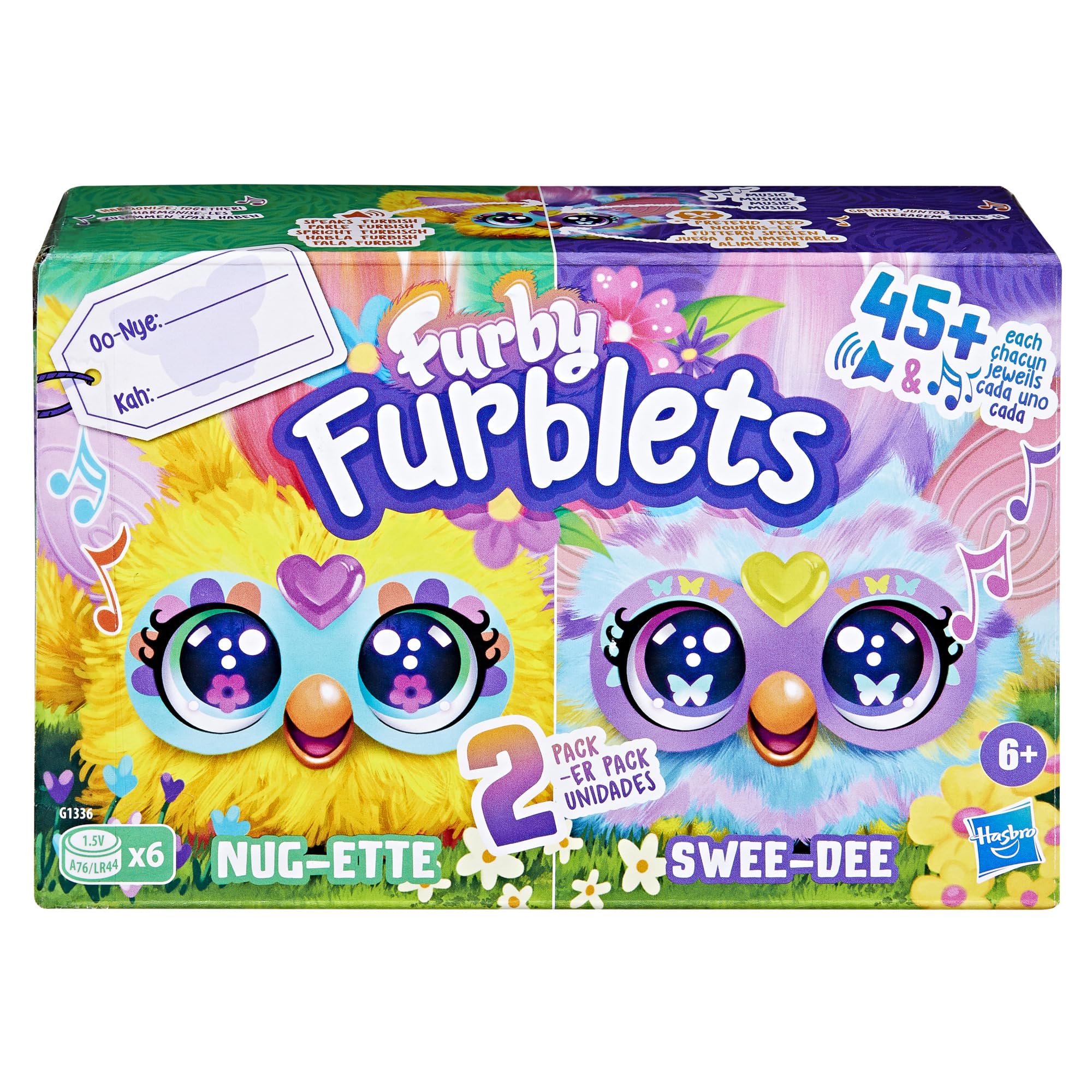 Furby Furblets Swee-Dee Easter egg plush with clip for backpacks
