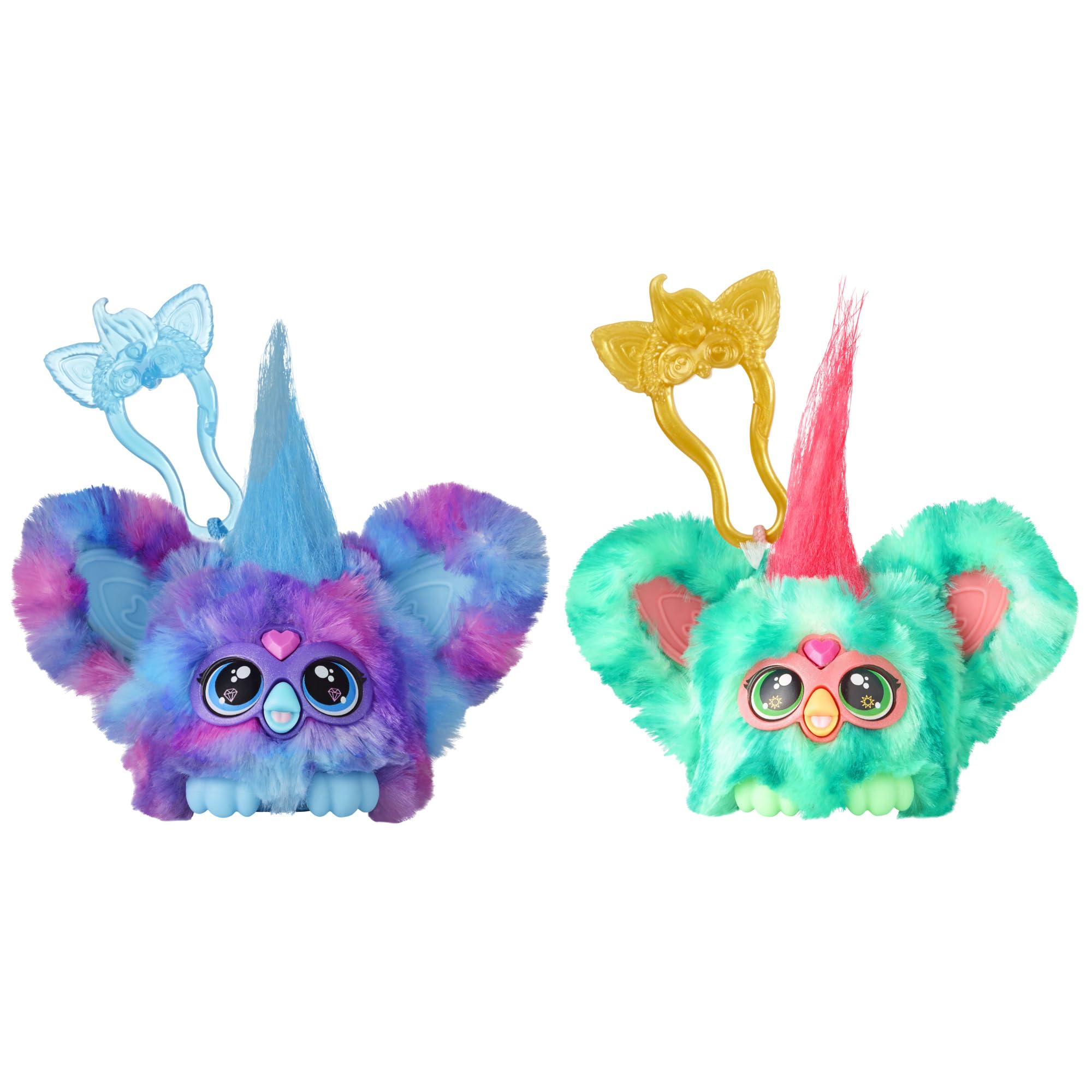 Furby Furblets compact size fits pockets for travel fun.