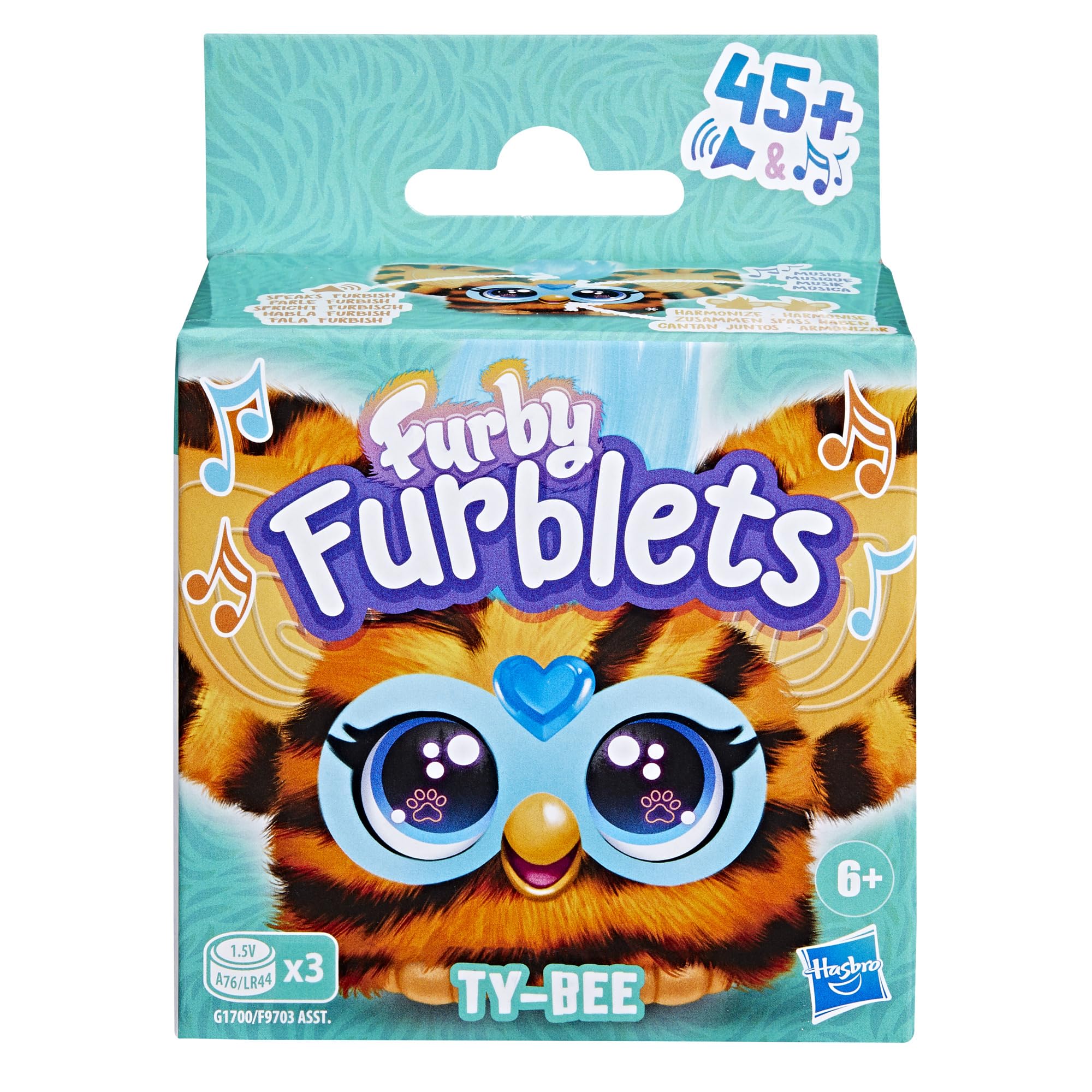 Furby Furblets Ty-Bee orange tiger plush offers vibrant, pocket-size companionship