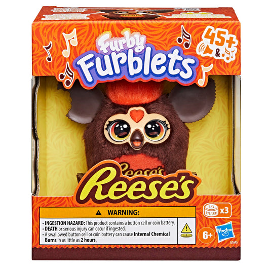 Wiggly ears add playful charm to the candy plush Furby Furblets.