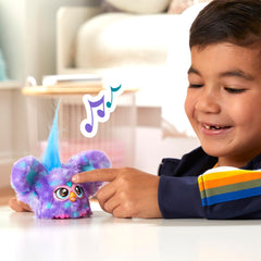 Removable keychain clip keeps Furby Groo-Vee within reach.