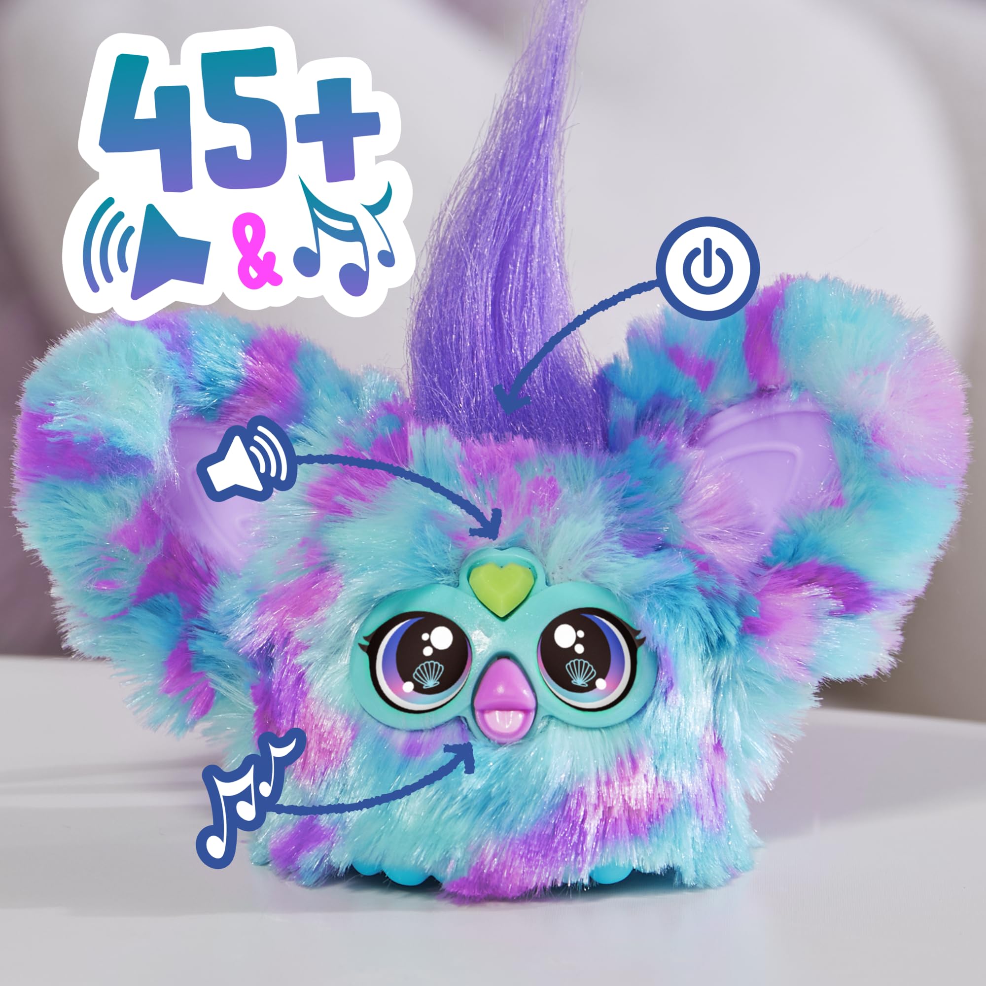 Furby Mer-May Furblets harmonize with other Furblets for mini ensembles.