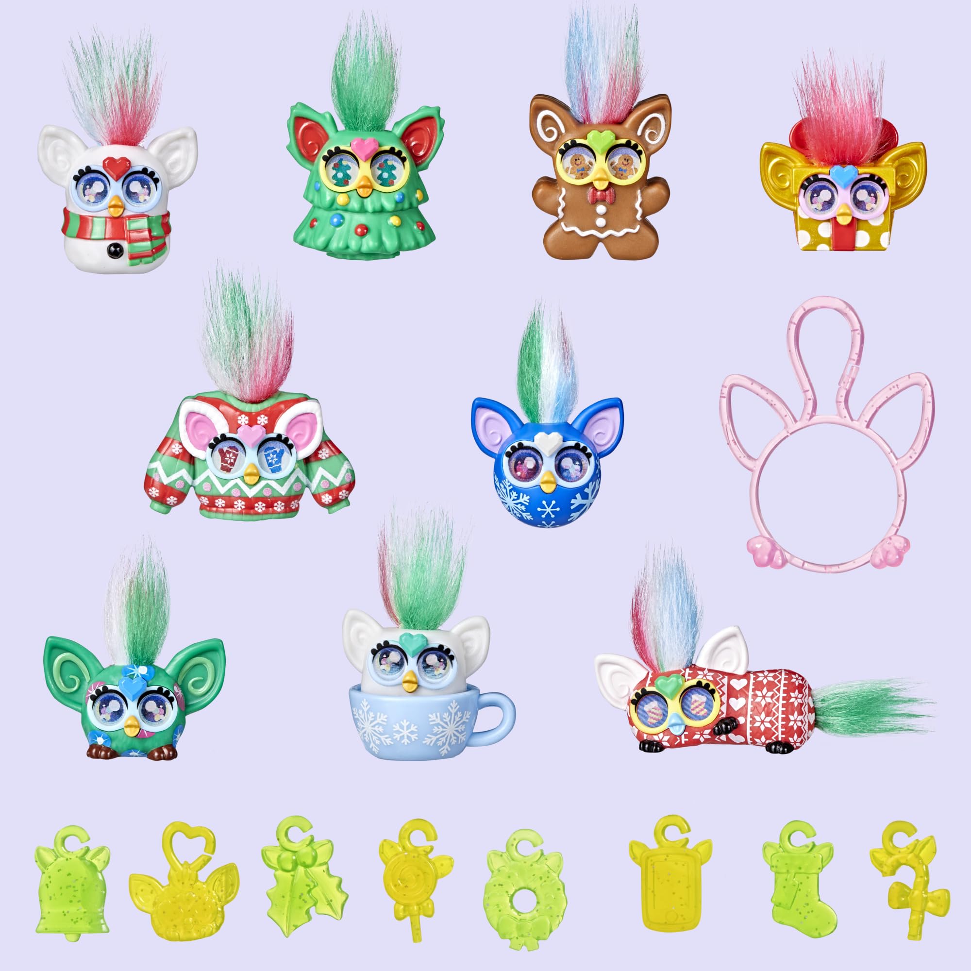 Furby Minis collection display case keeps tiny toys organized.