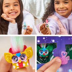 Furby Minis stickers with cheerful holiday designs for decorating and sharing.