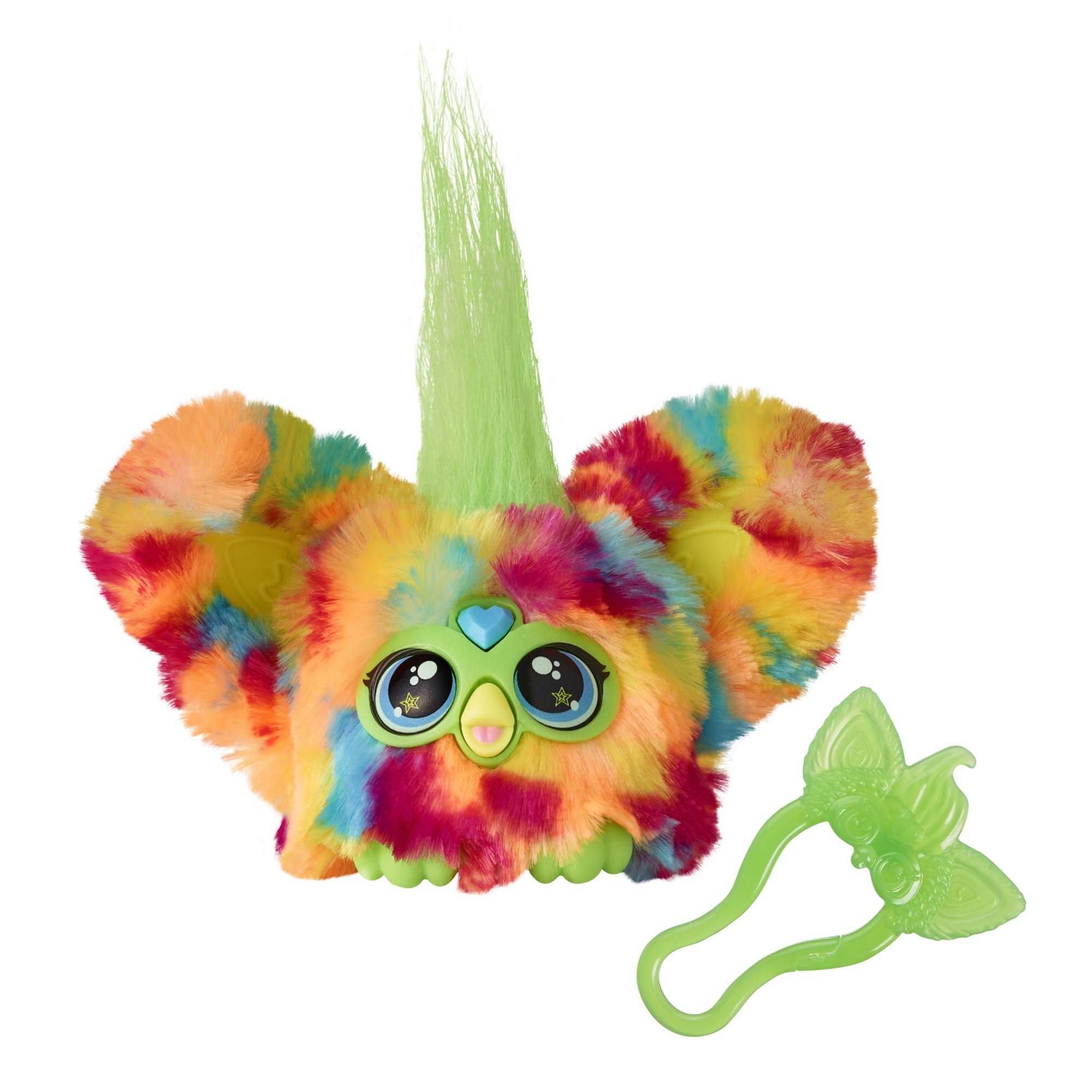 Furby Pix-Elle mini plush with backpack clip for on-the-go play.