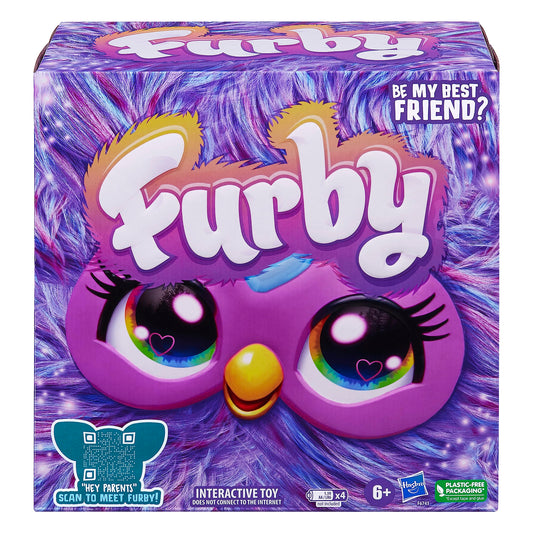 Furby Purple side view, cuddly companion for kids' storytelling