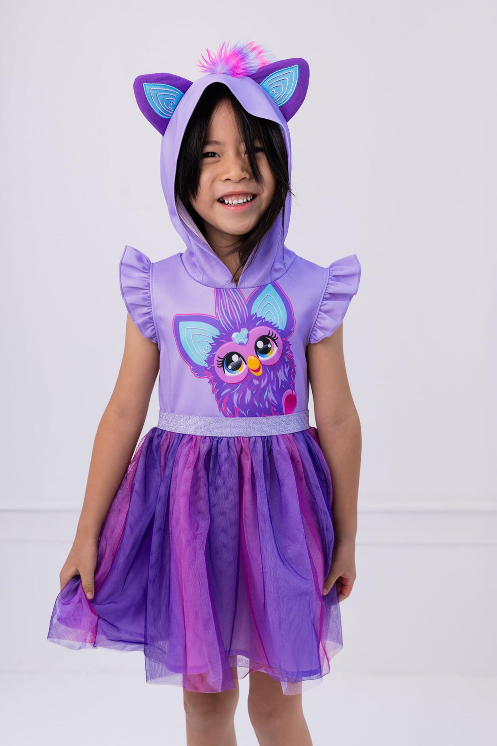 Furby tulle ballerina skirt detail, adds whimsy to dress-up moments and party-ready looks.