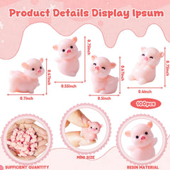 Furjane mini pig figures: tiny resin pigs for terrariums.