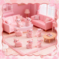 Furjane resin pig figures for fairy garden terrarium.