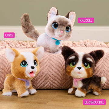 furReal Poop-A-Lots Corgi cuddle-time promotes imaginative storytelling.