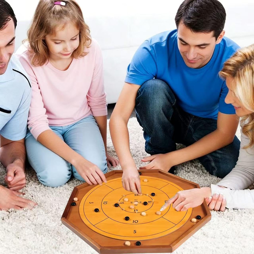 FURUISEN Reversible board showing checkers underneath for two games.
