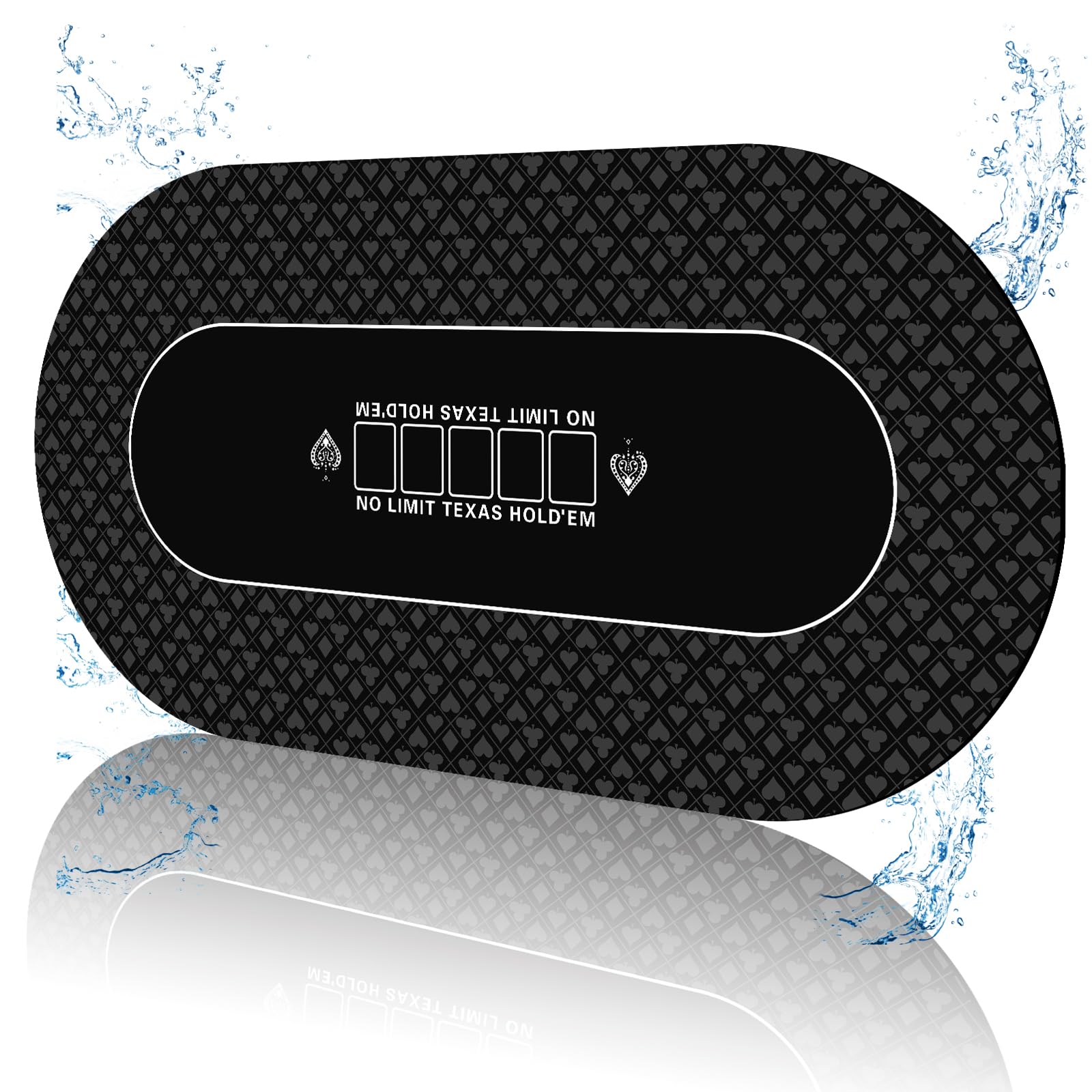 FURUISEN waterproof poker mat surface for spill-free game play