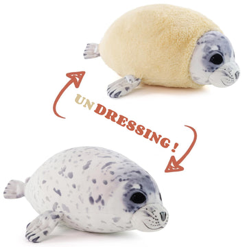 Furvana seal pillow 20in plush cuddle companion for cozy decor