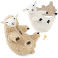 Furvana shaved sheep stuffed animal front view, ultra-soft plush for cuddling